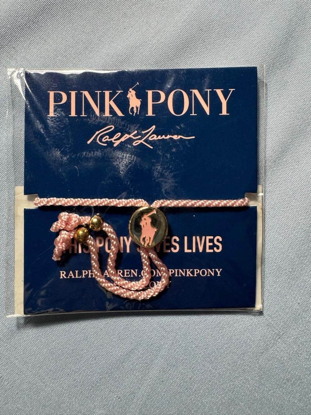 Ralph Lauren Pink Pony Cord Bracelet Pink